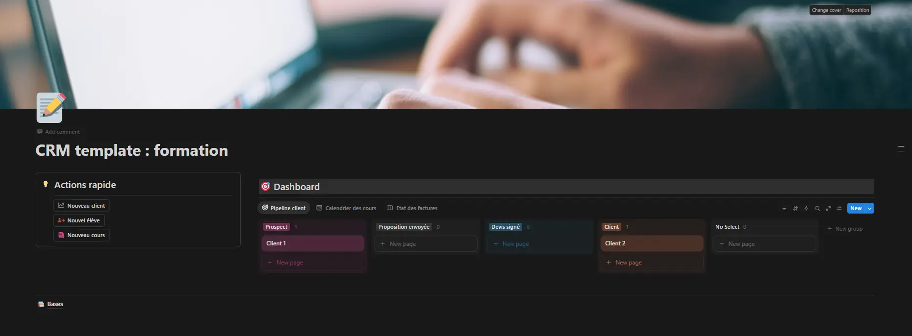 Notion exemple de CRM